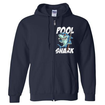 Funny Billiards Pool Shark Snooker Hall Joke Billiard Full Zip Hoodie