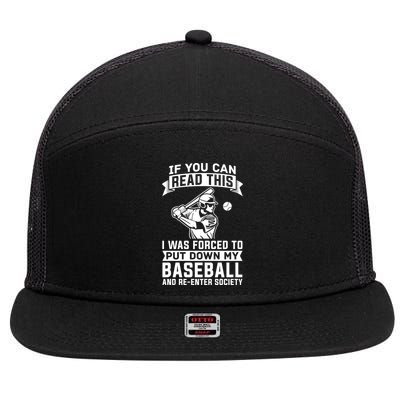 Funny Baseball Player Funny Gift Baseballer Meaningful Gift 7 Panel Mesh Trucker Snapback Hat