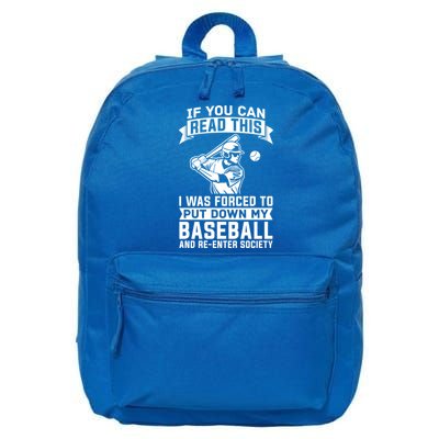 Funny Baseball Player Funny Gift Baseballer Meaningful Gift 16 in Basic Backpack