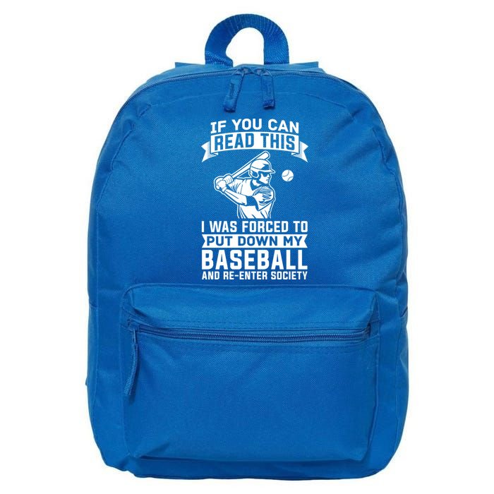 Funny Baseball Player Funny Gift Baseballer Meaningful Gift 16 in Basic Backpack