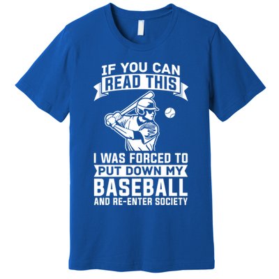 Funny Baseball Player Funny Gift Baseballer Meaningful Gift Premium T-Shirt