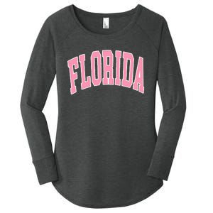 Florida Beach Preppy Pink Women's Perfect Tri Tunic Long Sleeve Shirt