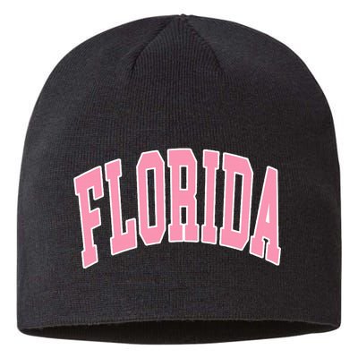 Florida Beach Preppy Pink Sustainable Beanie