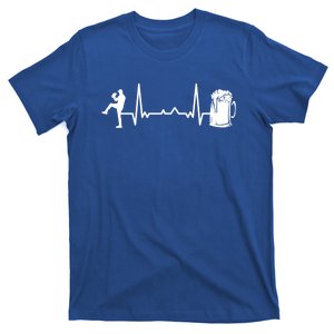 Funny Baseball Player Cute Gift Heartbeat Ekg Baseballer Gift T-Shirt