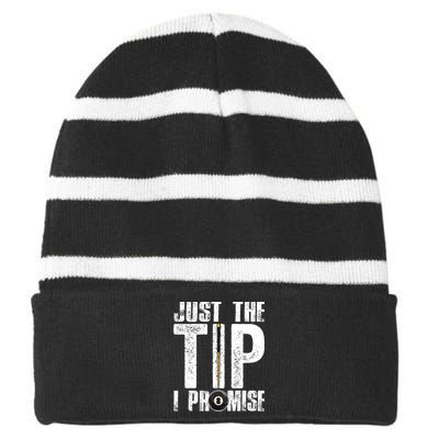 Funny Billiards Pool Cue Billiard Players Gift Striped Beanie with Solid Band