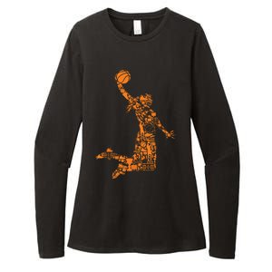 Female Basketball Player Womens CVC Long Sleeve Shirt