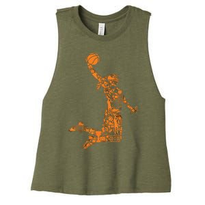 Female Basketball Player Women's Racerback Cropped Tank