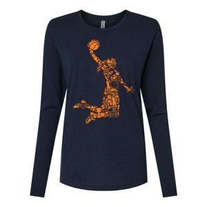 Female Basketball Player Womens Cotton Relaxed Long Sleeve T-Shirt