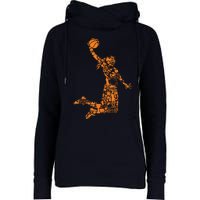 Female Basketball Player Womens Funnel Neck Pullover Hood