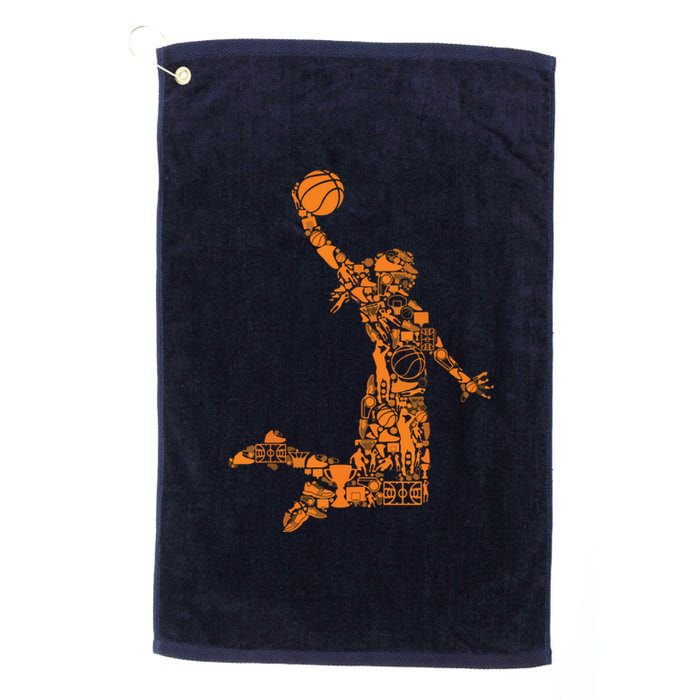 Female Basketball Player Platinum Collection Golf Towel