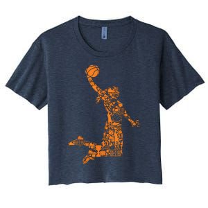 Female Basketball Player Women's Crop Top Tee