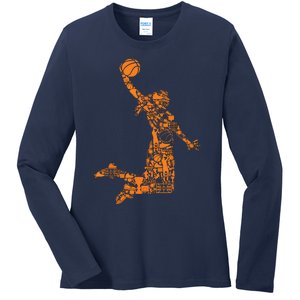 Female Basketball Player Ladies Long Sleeve Shirt