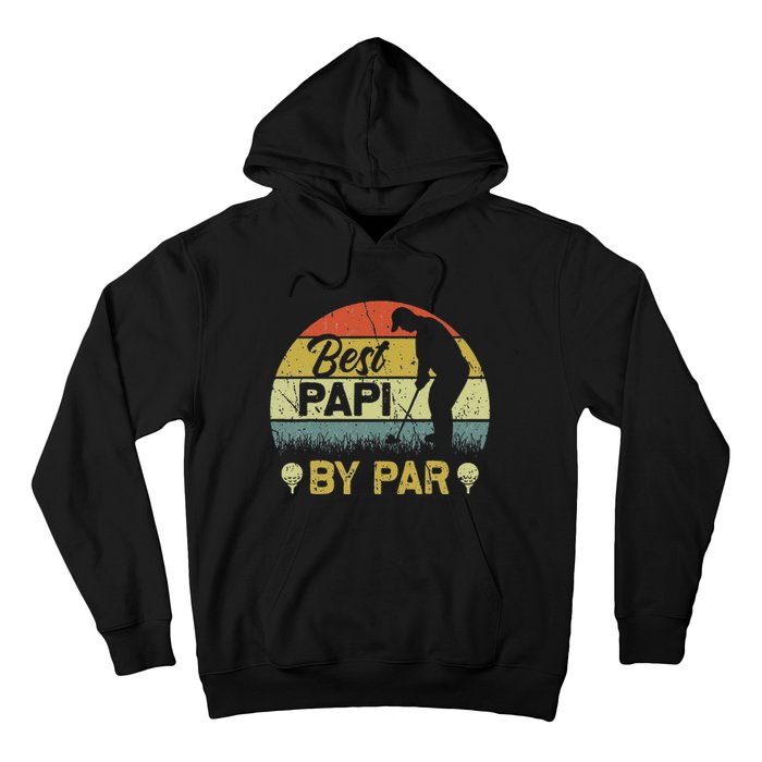 Funny Best Papi By Par Fathers Day Golf Lover Golfer Hoodie