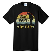 Funny Best Papi By Par Fathers Day Golf Lover Golfer Tall T-Shirt