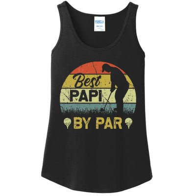 Funny Best Papi By Par Fathers Day Golf Lover Golfer Ladies Essential Tank