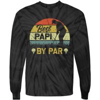 Funny Best Papi By Par Fathers Day Golf Lover Golfer Tie-Dye Long Sleeve Shirt