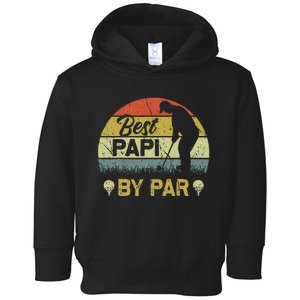 Funny Best Papi By Par Fathers Day Golf Lover Golfer Toddler Hoodie