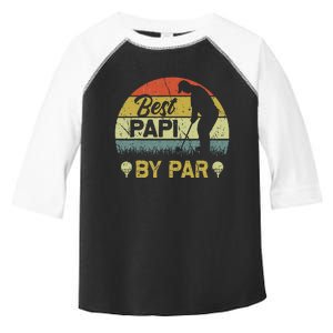 Funny Best Papi By Par Fathers Day Golf Lover Golfer Toddler Fine Jersey T-Shirt