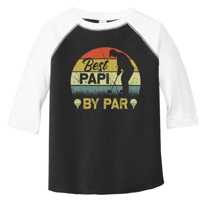 Funny Best Papi By Par Fathers Day Golf Lover Golfer Toddler Fine Jersey T-Shirt