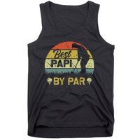 Funny Best Papi By Par Fathers Day Golf Lover Golfer Tank Top