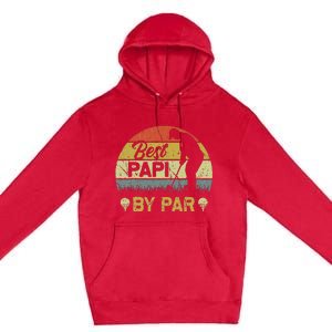 Funny Best Papi By Par Fathers Day Golf Lover Golfer Premium Pullover Hoodie