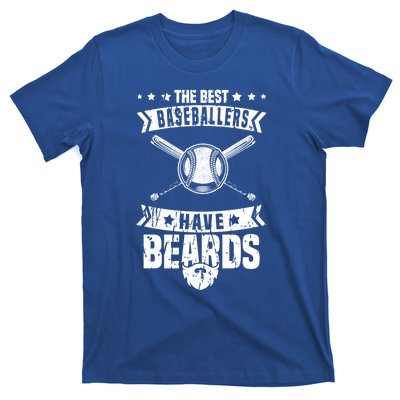 Funny Baseball Player Beard Gift Bearded Baseballer Cute Gift T-Shirt