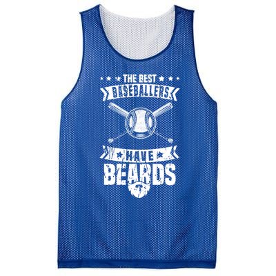 Funny Baseball Player Beard Gift Bearded Baseballer Cute Gift Mesh Reversible Basketball Jersey Tank