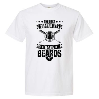 Funny Baseball Player Beard Gift Bearded Baseballer Cute Gift Garment-Dyed Heavyweight T-Shirt