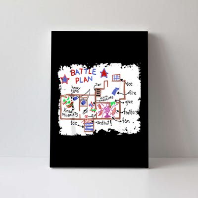 Funny Battle Plan Christmas Home Hand Dawn Alone Xmas Canvas