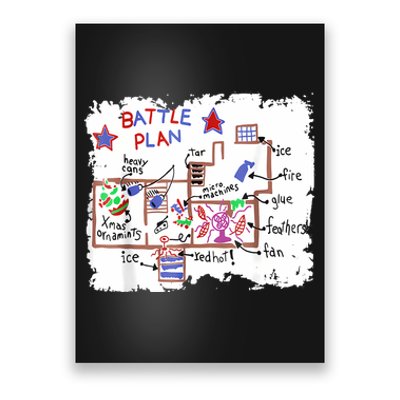 Funny Battle Plan Christmas Home Hand Dawn Alone Xmas Poster