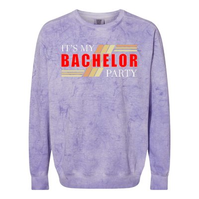 Funny Bachelor Party Graphic Colorblast Crewneck Sweatshirt