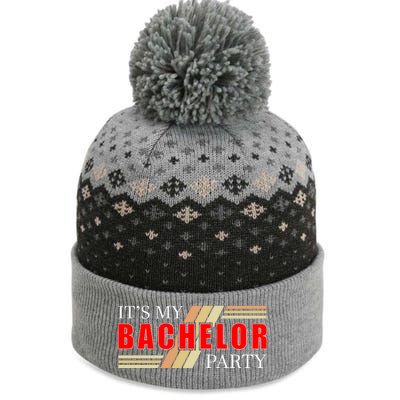 Funny Bachelor Party Graphic The Baniff Cuffed Pom Beanie