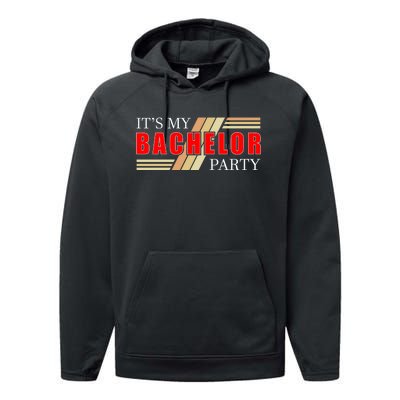 Funny Bachelor Party Graphic Performance Fleece Hoodie