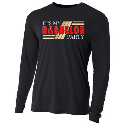 Funny Bachelor Party Graphic Cooling Performance Long Sleeve Crew