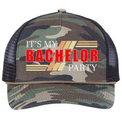 Funny Bachelor Party Graphic Retro Rope Trucker Hat Cap