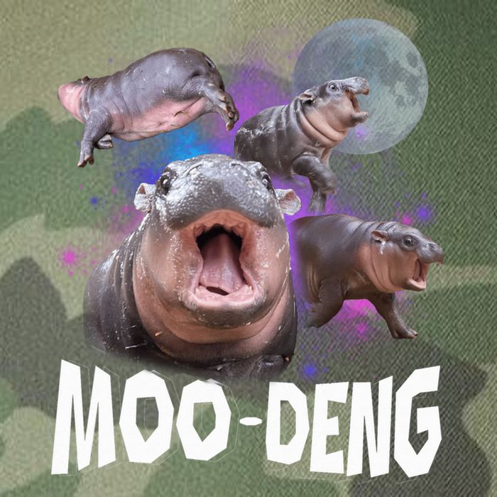 Famous Baby Pygmy Hippo Moo Deng Funny For Animal Lover Legacy Tie Dye Trucker Hat