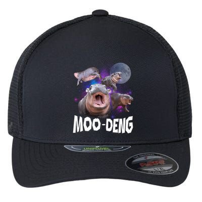 Famous Baby Pygmy Hippo Moo Deng Funny For Animal Lover Flexfit Unipanel Trucker Cap