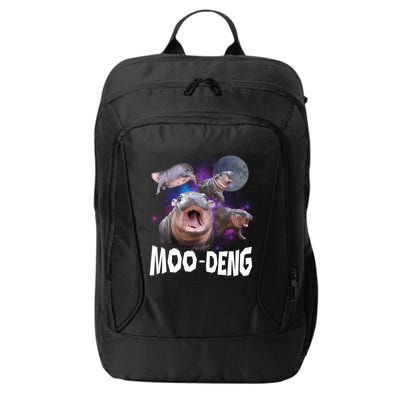 Famous Baby Pygmy Hippo Moo Deng Funny For Animal Lover City Backpack