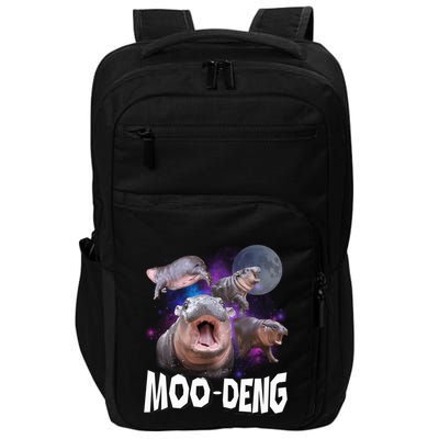 Famous Baby Pygmy Hippo Moo Deng Funny For Animal Lover Impact Tech Backpack