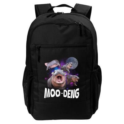 Famous Baby Pygmy Hippo Moo Deng Funny For Animal Lover Backpack