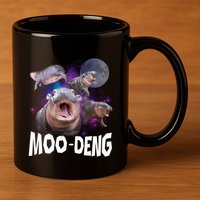 Famous Baby Pygmy Hippo Moo Deng Funny For Animal Lover 11oz C Handle Ceramic Mug