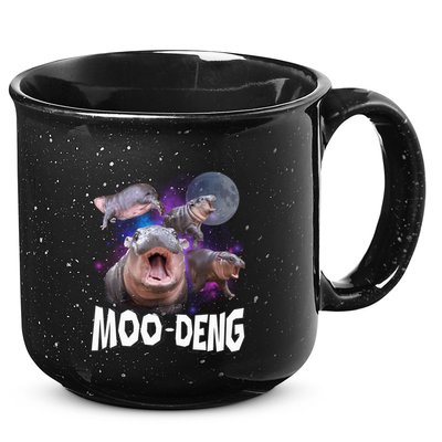 Famous Baby Pygmy Hippo Moo Deng Funny For Animal Lover 15oz Campfire Ceramic Mug