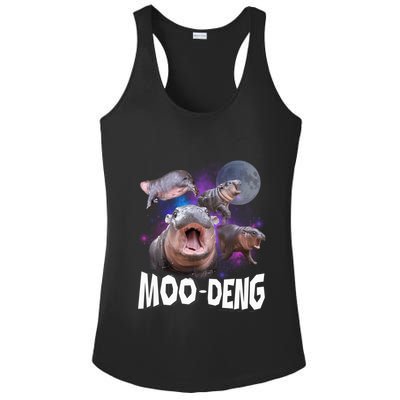 Famous Baby Pygmy Hippo Moo Deng Funny For Animal Lover Ladies PosiCharge Competitor Racerback Tank