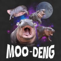 Famous Baby Pygmy Hippo Moo Deng Funny For Animal Lover Microfiber Hand Towel