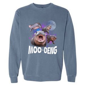 Famous Baby Pygmy Hippo Moo Deng Funny For Animal Lover Garment-Dyed Sweatshirt