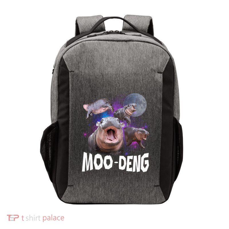 Famous Baby Pygmy Hippo Moo Deng Funny For Animal Lover Vector Backpack