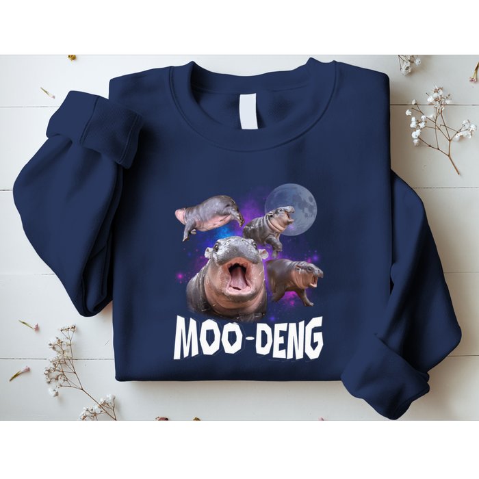 Famous Baby Pygmy Hippo Moo Deng Funny For Animal Lover Sweatshirt