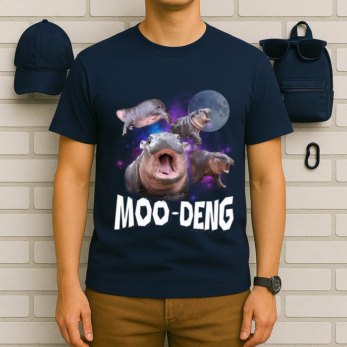 Famous Baby Pygmy Hippo Moo Deng Funny For Animal Lover T-Shirt