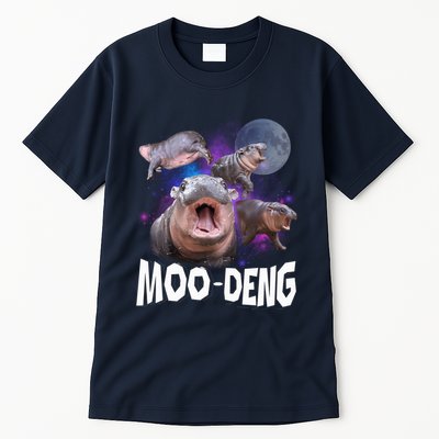 Famous Baby Pygmy Hippo Moo Deng Funny For Animal Lover Tall T-Shirt
