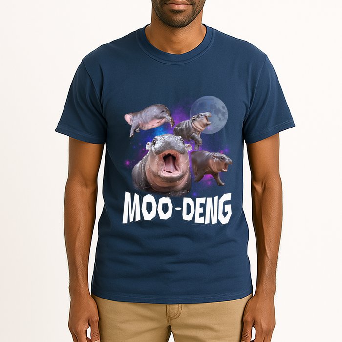 Famous Baby Pygmy Hippo Moo Deng Funny For Animal Lover Tall T-Shirt